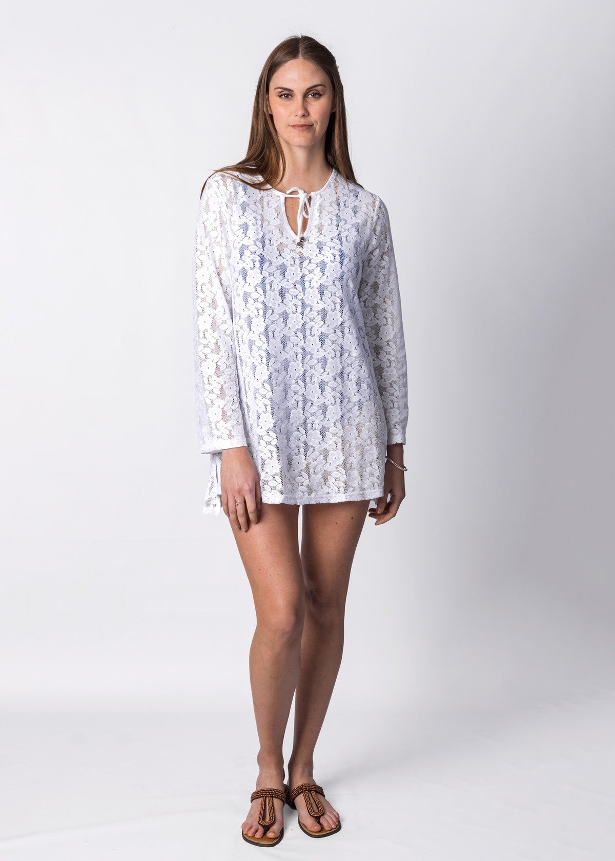 BLUSA TÚNICA CROCHET BLANCO