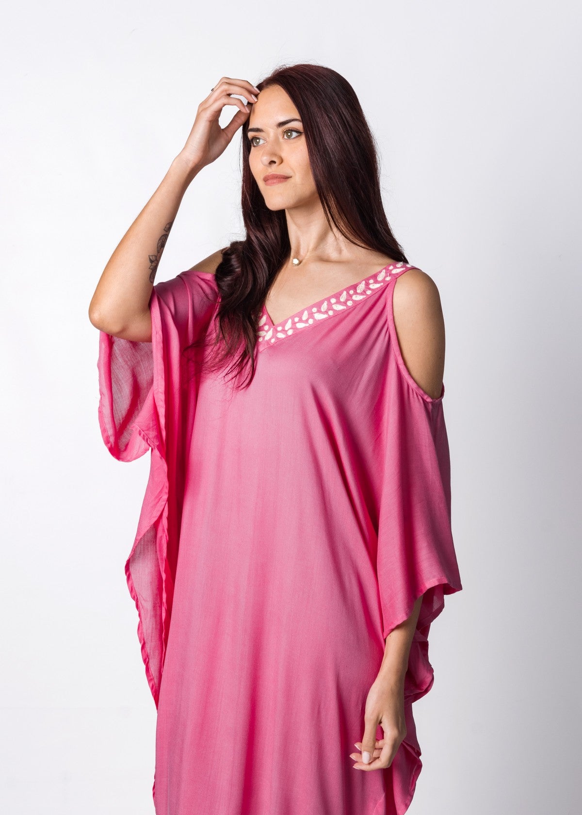 KAFTAN LARGO ICARIA FUCSIA TU